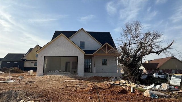 property under construction with a garage