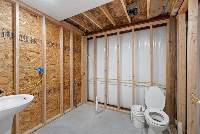 bathroom with toilet and a sink