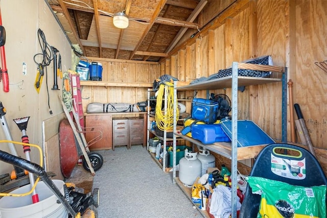 view of storage room