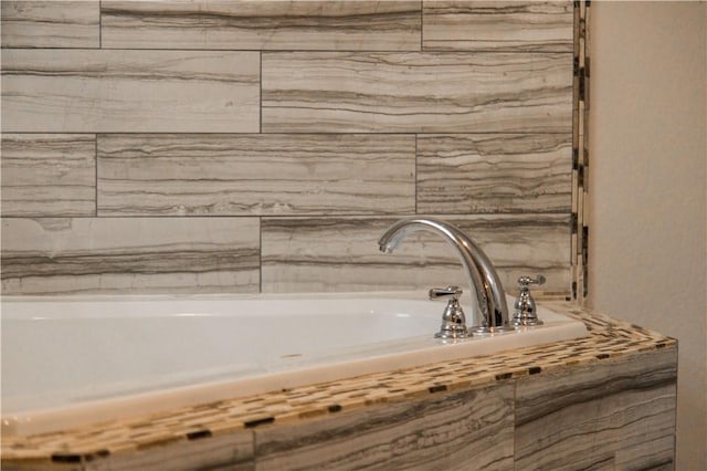 interior details with tiled tub