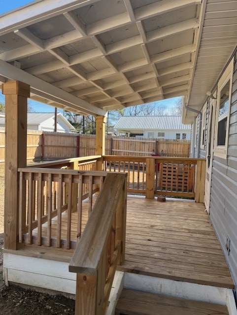 wooden deck with fence