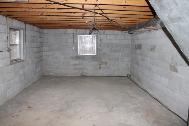 view of basement