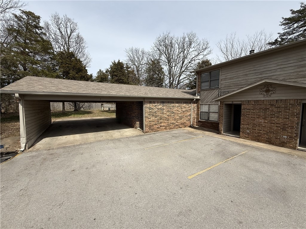 view of uncovered parking lot