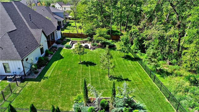 drone / aerial view with a residential view