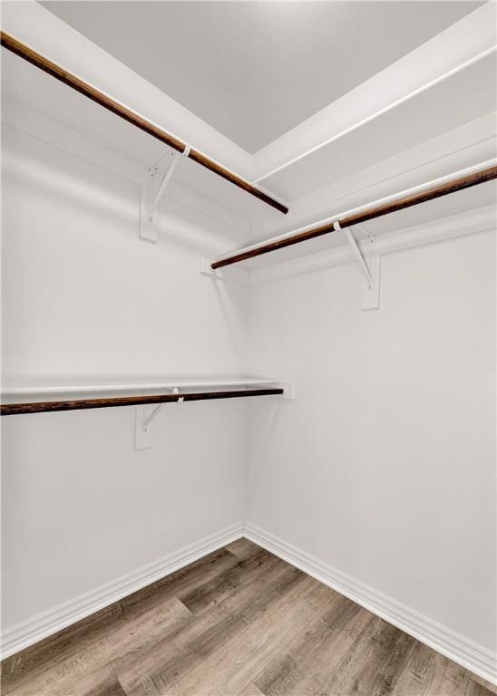 spacious closet with light wood-style flooring