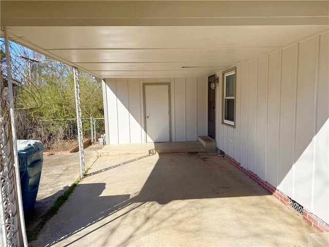 view of patio with fence