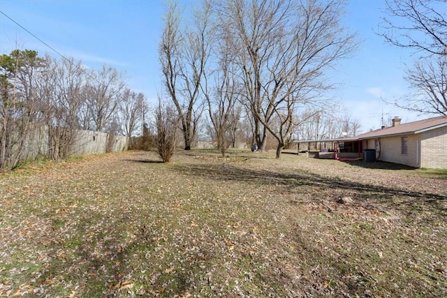 view of yard with cooling unit