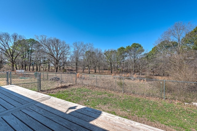 wooden terrace with fence