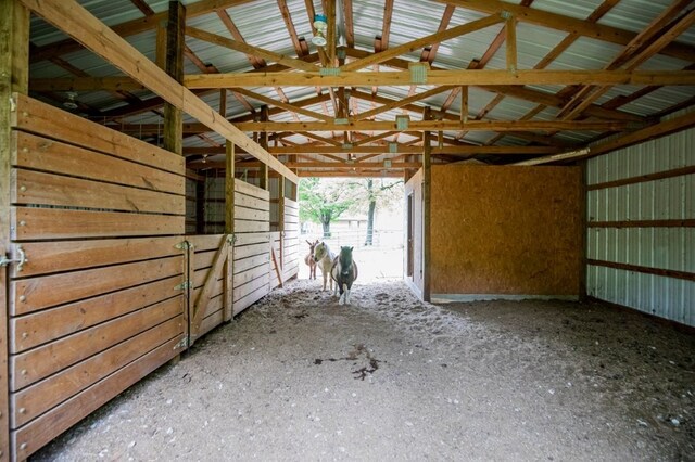 view of horse barn