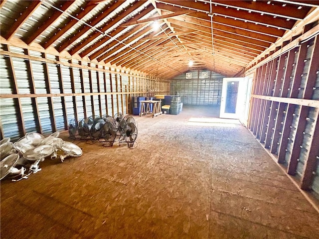 interior space with lofted ceiling