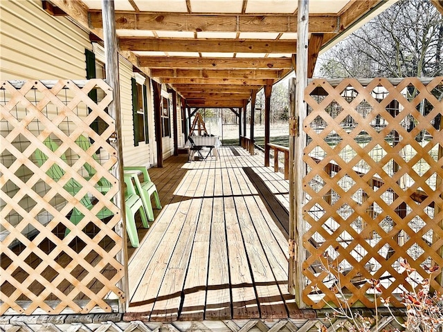 view of wooden terrace