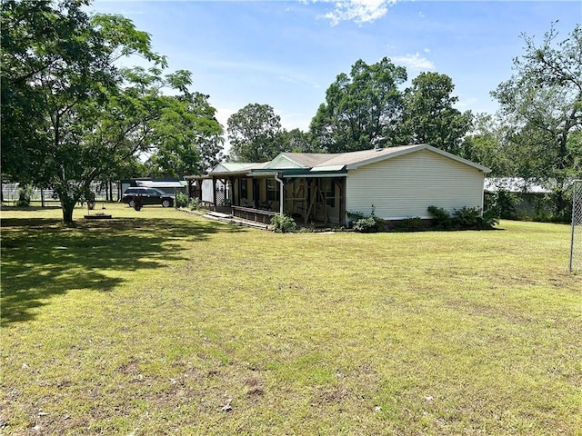476359 791st Rd, Stilwell, OK 74960 - view of green lawn featuring covered porch