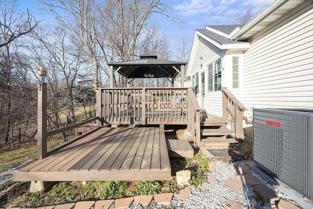 deck featuring central AC