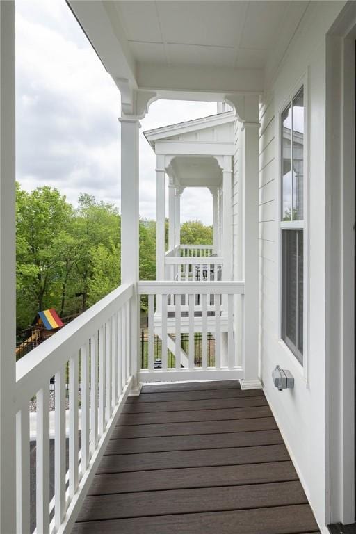 view of wooden deck