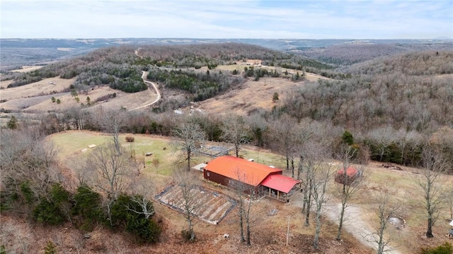 aerial view featuring a rural view