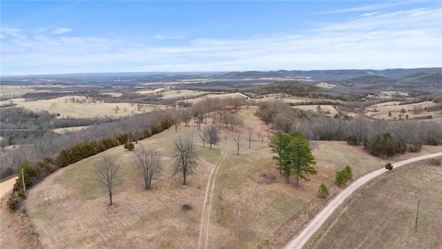 drone / aerial view featuring a rural view