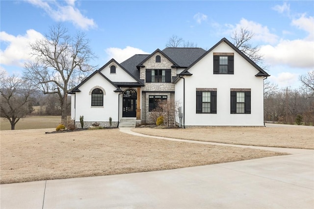 view of front of home featuring stone siding