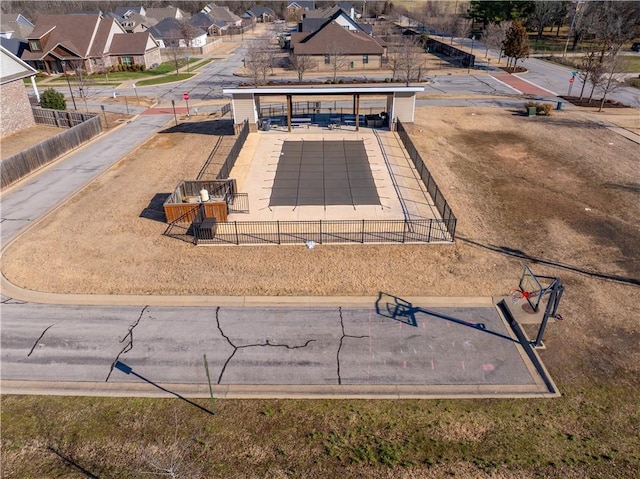 drone / aerial view featuring a residential view