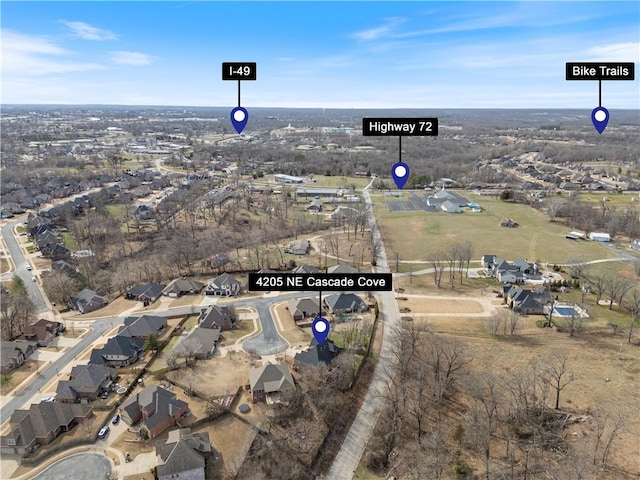 birds eye view of property