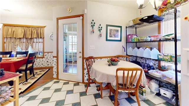 dining room with wood finished floors