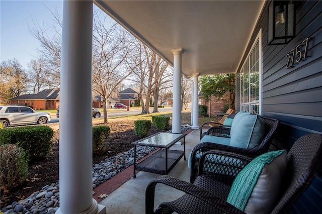 view of patio with covered porch