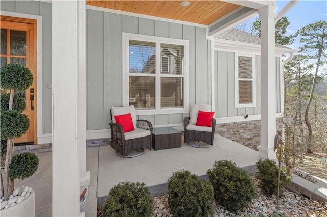 view of patio / terrace with a porch