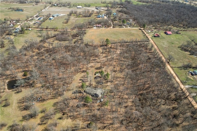 bird's eye view featuring a rural view