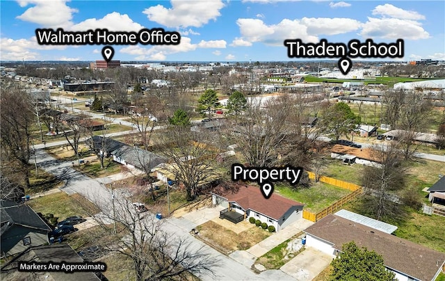 birds eye view of property