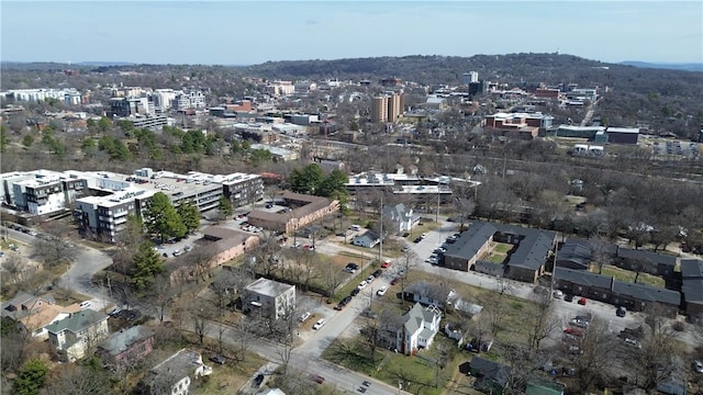 aerial view featuring a city view