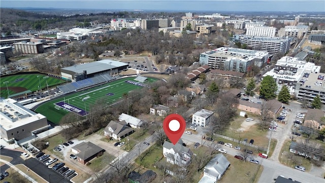 bird's eye view featuring a view of city