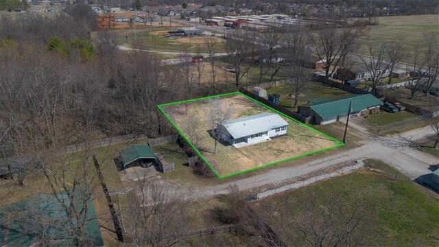 bird's eye view with a rural view