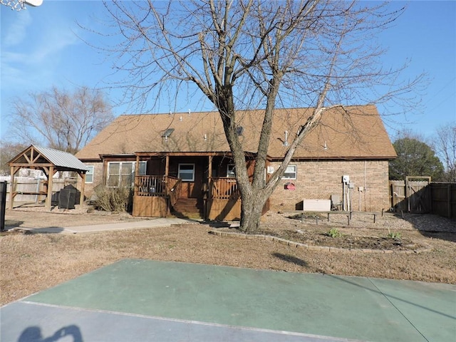 1820 Oak Grove Rd, Van Buren, AR 72956 - view of front of property with a gazebo and fence