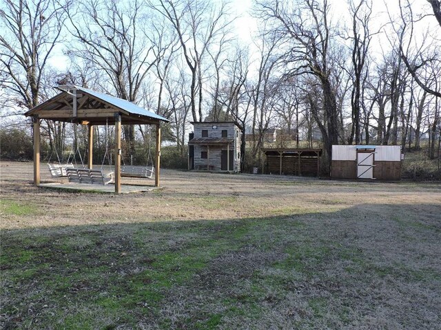 1820 Oak Grove Rd, Van Buren, AR 72956 - view of yard featuring a gazebo and an outbuilding