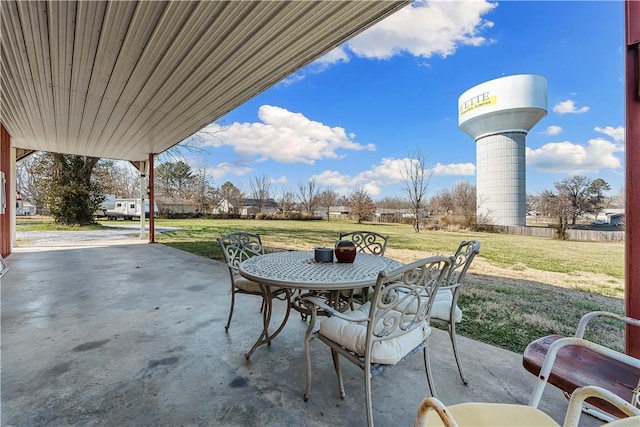 view of patio / terrace featuring outdoor dining area