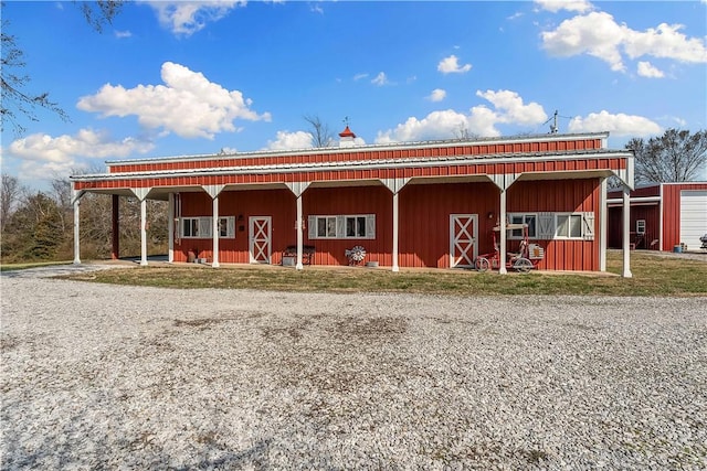 view of horse barn