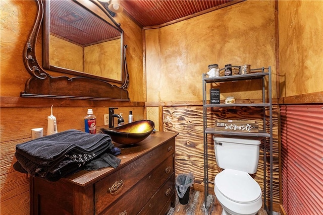 bathroom featuring toilet and vanity