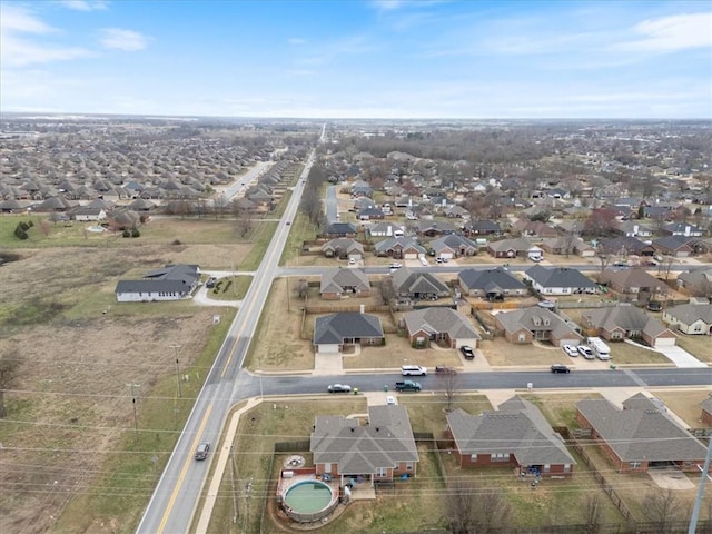 bird's eye view with a residential view