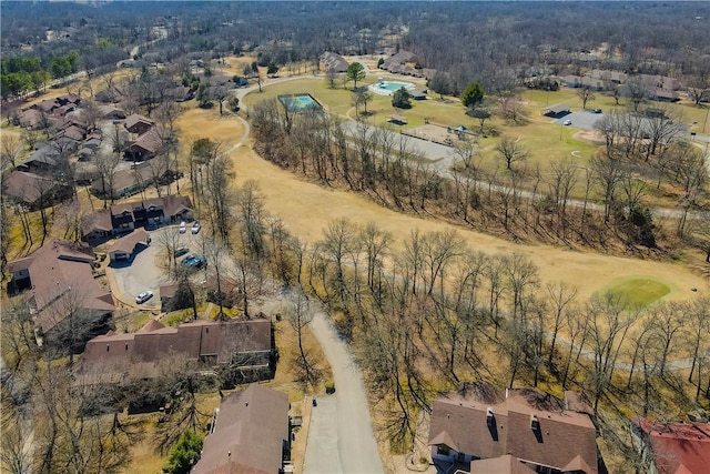 drone / aerial view with a residential view