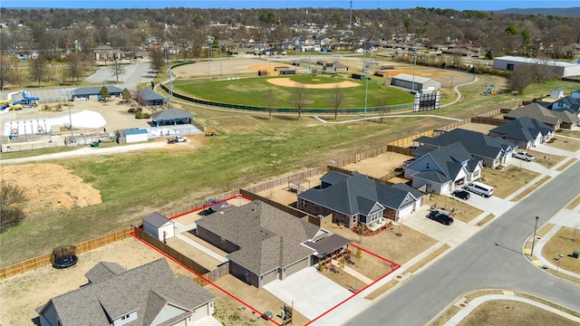 birds eye view of property featuring a residential view