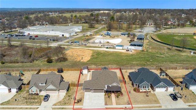 aerial view featuring a residential view