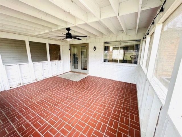 view of patio / terrace featuring a ceiling fan