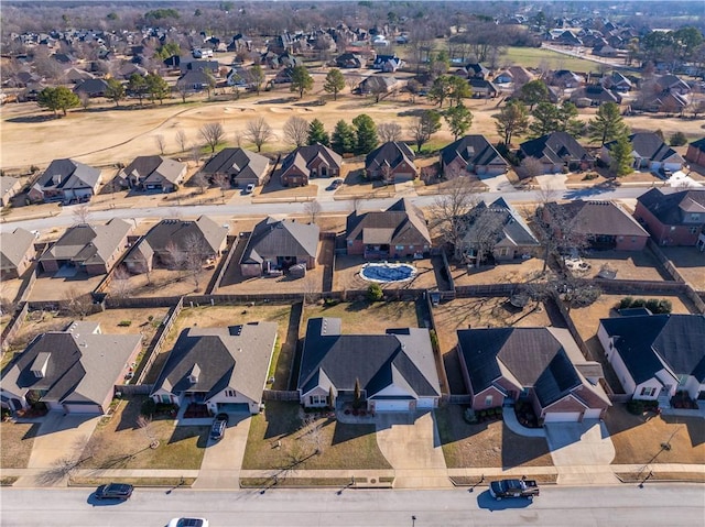 bird's eye view with a residential view