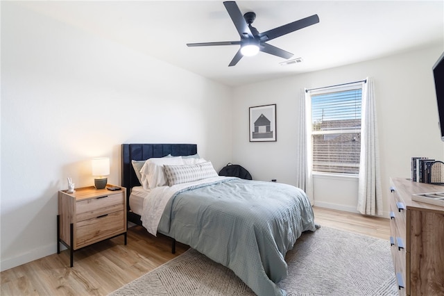 11526 Giles Rd, Farmington, AR 72730 - bedroom featuring light wood-type flooring, baseboards, and ceiling fan