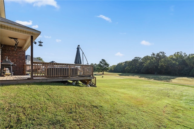 11526 Giles Rd, Farmington, AR 72730 - view of grassy yard with a deck