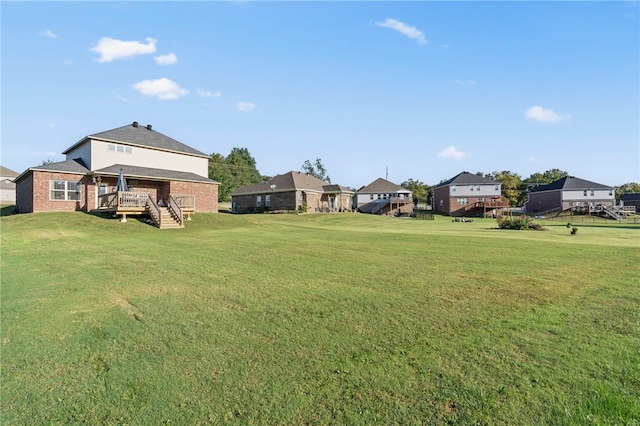 11526 Giles Rd, Farmington, AR 72730 - view of green lawn featuring stairway and a residential view