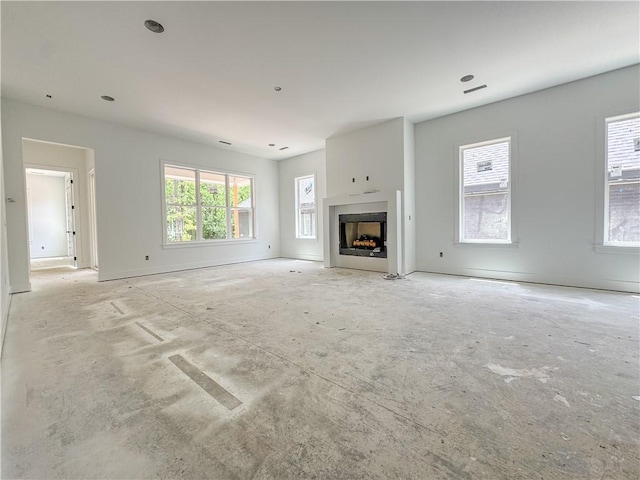 364 S College Ave, Fayetteville, AR 72701 - unfurnished living room with a fireplace and baseboards