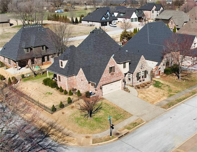 aerial view featuring a residential view