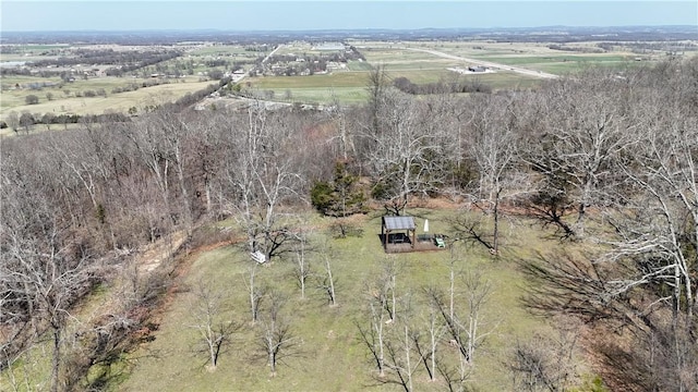 drone / aerial view featuring a rural view