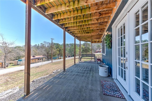 view of patio with french doors