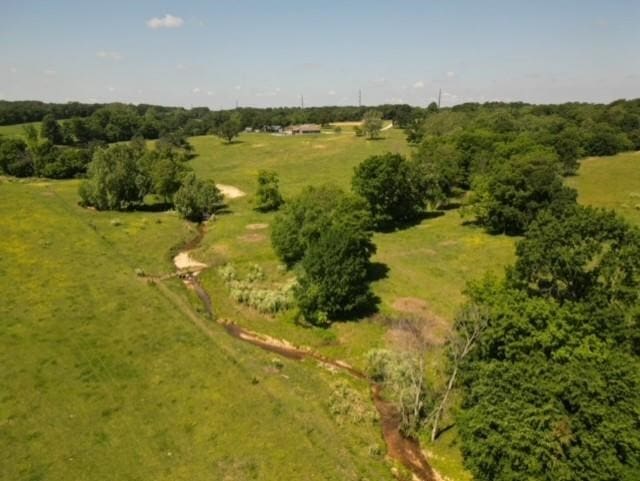 aerial view with a rural view